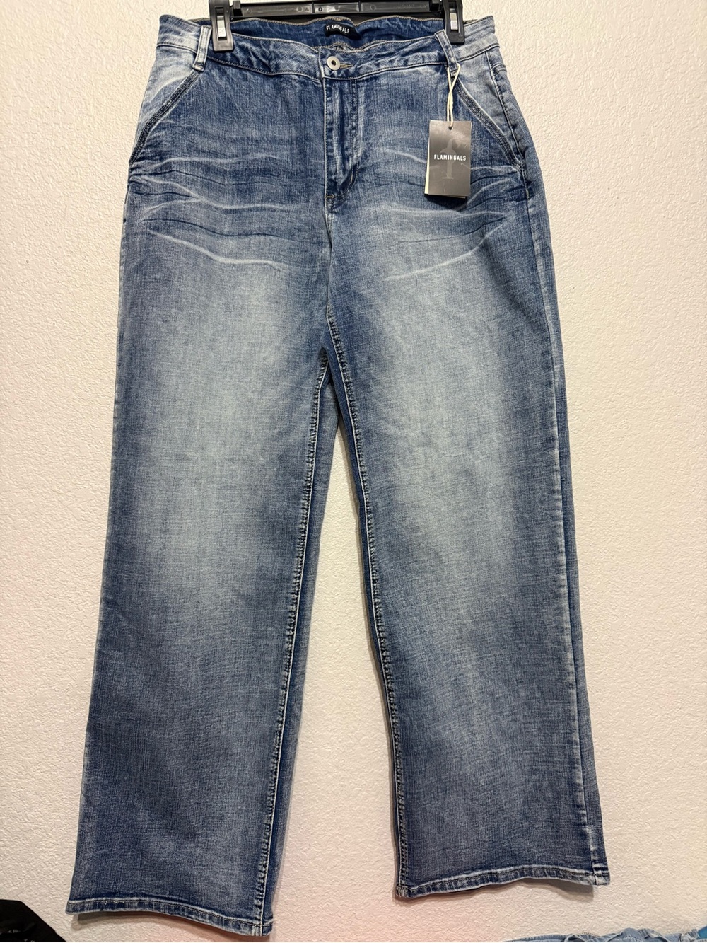 Flamingals Light Wash wide  Leg Jeans